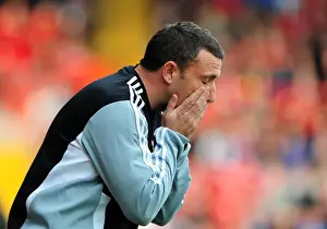 Bristol City V Birmingham City Prints: Derek McInnes Leads Bristol City in Championship Clash against Birmingham City at Ashton Gate Stadium - 23/10/2011