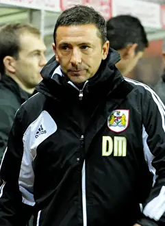 Framed Print : Derek McInnes Leads Bristol City in Championship Clash Against Burnley at Ashton Gate Stadium