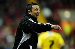 Bristol City V Crystal Palace Prints: Derek McInnes Leads Bristol City in Championship Clash Against Crystal Palace, 14/02/2012
