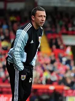 Bristol City V Birmingham City Prints: Derek McInnes Leads Bristol City in Championship Match against Birmingham City at Ashton Gate Stadium (October 23)