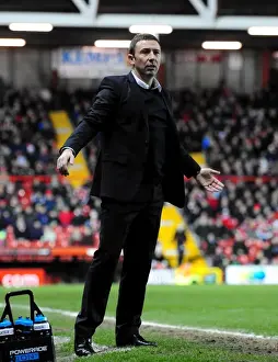 Bristol City V Millwall Prints: Derek McInnes Leads Bristol City in Championship Match against Millwall (03/01/2012)