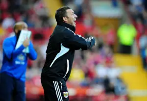 Bristol City V Crystal Palace Prints: Derek McInnes Leads Bristol City Against Crystal Palace in 2012 Championship Match
