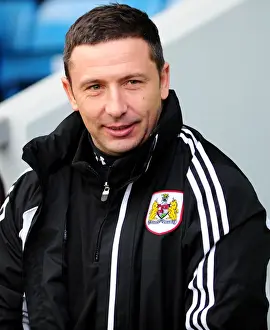 2012 Prints: Derek McInnes Leads Bristol City at The Den in Championship Match against Millwall, 2013