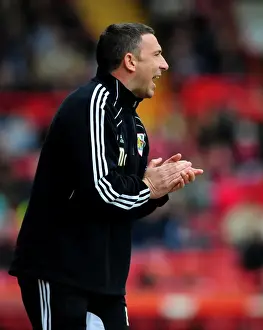 Bristol City V Derby County Prints: Derek McInnes Leads Bristol City Against Derby County at Ashton Gate Stadium