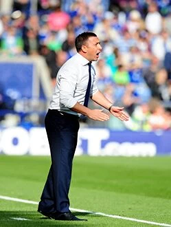 Images Dated 6th October 2012: Derek McInnes Leads Bristol City at King Power Stadium during 2012 Championship Match