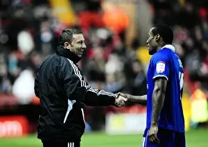 Images Dated 6th March 2012: Derek McInnes Leads Bristol City Against Leicester City at Ashton Gate Stadium, 2012