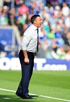Images Dated 6th October 2012: Derek McInnes Leads Bristol City Against Leicester City in Championship Clash at King Power