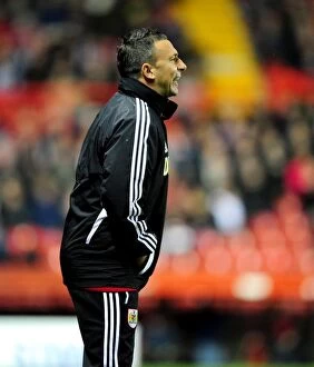 Images Dated 2nd October 2012: Derek McInnes Leads Bristol City Against Millwall in Championship Clash, October 2012
