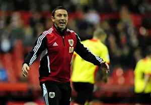 Bristol City V Watford Prints: Derek McInnes Leads Bristol City Against Watford at Ashton Gate Stadium, 2012
