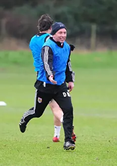 Training 10-1-12 Prints: Derek McInnes Leads Training at Memorial Stadium: Bristol City Football Club
