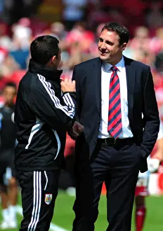 Bristol City V Cardiff City Prints: Derek McInnes and Malky Mackay Face Off: Championship Clash Between Bristol City and Cardiff City