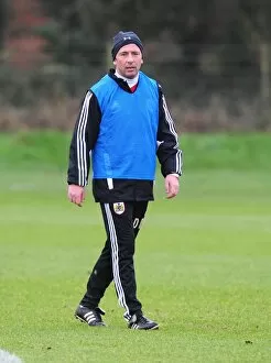 Training 10-1-12 Collection: Derek McInnes at Memorial Stadium: Bristol City Manager's Training Session, January 2012