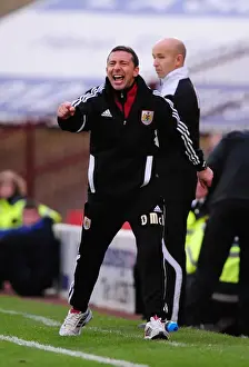 Barnsley V Bristol City Prints: Derek McInnes Motivates Bristol City during October 2011 Championship Match against Barnsley