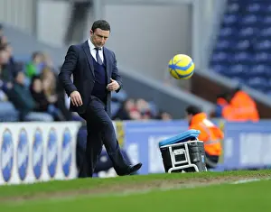 Framed Print : Derek McInnes Passing at Ewood Park: FA Cup Clash Between Bristol City and Blackburn Rovers, January 2013