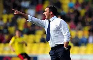 Watford V Bristol City Prints: Derek McInnes Rallies Bristol City in Championship Showdown at Vicarage Road