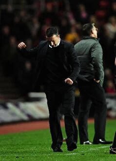 Images Dated 30th December 2011: Derek McInnes Rejoices in Bristol City's Promising Victory over Southampton in Championship Match