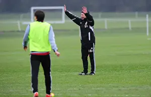 Derek McInnes Training at Memorial Stadium: Bristol City FC Rugby Session, January 2012