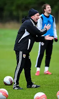 Training 10-1-12 Prints: Derek McInnes Training at Memorial Stadium - Bristol City Manager in Action