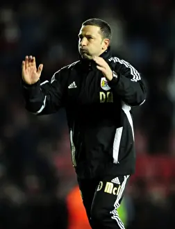 Bristol City V Leicester City Prints: Derek McInnes Triumph: Celebrating Bristol City's Victory Over Leicester City, 2012