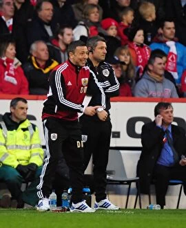 Images Dated 7th April 2012: Derek McInnes Urges Referees for More Time: Nottingham Forest vs. Bristol City, 07-04-2012