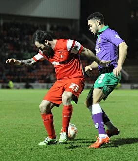 Images Dated 3rd March 2015: Derrick Williams Sneaky Nutmeg: Leyton Orient vs. Bristol City, 03.03.15