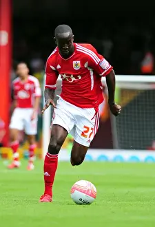 Bristol City V Ipswich Town Prints: Determined Albert Adomah: Championship Showdown at Ashton Gate - Bristol City vs Ipswich Town (2011)