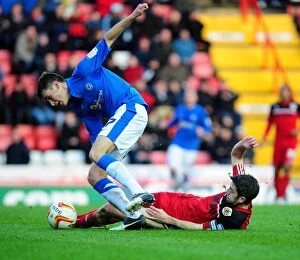 Images Dated 29th December 2012: Determined Cole Skuse Tackle: Championship Showdown at Ashton Gate, 2012 (Bristol City vs)