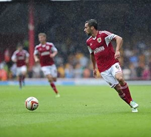 Images Dated 3rd August 2013: Determined Sam Baldock Sparks Bristol City's Victory over Bradford City, August 2013