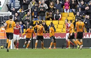 Images Dated 25th January 2014: Dicko's Stunner: Wolves Take the Lead over Bristol City at Molineux
