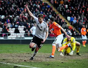 Black Pool Prints: Disallowed Goal: Steven Davies Celebration for Bristol City at Blackpool, 2013