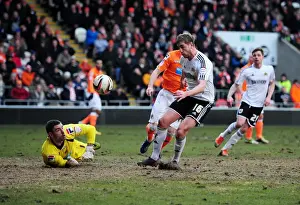 Black Pool Prints: Disallowed Goal: Steven Davies Scores for Bristol City against Blackpool