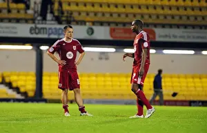 Southend United V Bristol City Prints: Disappointed Duo: Gavin Williams and Marvin Elliott of Bristol City After Carling Cup Loss to Southend United