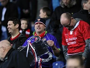 Images Dated 5th January 2013: Disappointed Fan's Creative Take on Bristol City's FA Cup Exit vs Blackburn Rovers