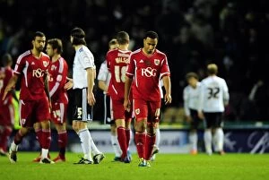 Derby County v Bristol City Collection: Disappointment for Nicky Maynard and Bristol City after Derby County Championship Loss (10-12-2011)