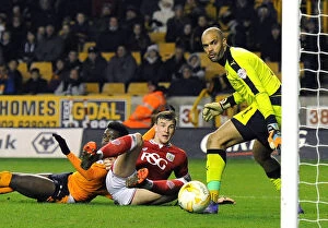 Images Dated 8th March 2016: Dramatic Equalizer: Aden Flint Scores for Bristol City at Molineux (08/03/2016)