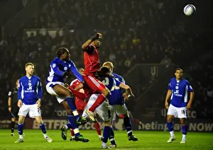 Leicester City V Bristol City Prints: Dramatic Equalizer: Marvin Elliott Scores for Bristol City against Leicester City in the Championship