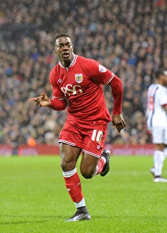 Images Dated 9th January 2016: Dramatic FA Cup Moment: Kieran Agard Scores for Bristol City against West Brom (2-1)