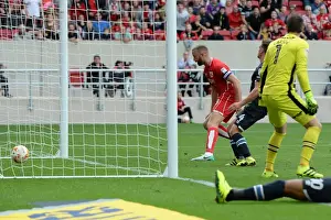 Bristol City V Derby County Prints: Dramatic Last-Gasp Equalizer by Aaron Wilbraham: A Thrilling Finish for Bristol City vs