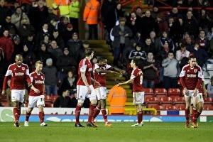 Images Dated 29th December 2013: Dramatic Last-Minute Triumph: Jay Emmanuel-Thomas Scores for Bristol City against Stevenage in Sky