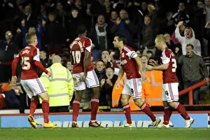 Bristol City V Crawley Town Prints: Dramatic Moment: Jay Emmanuel-Thomas Scores Thrilling Goal for Bristol City vs