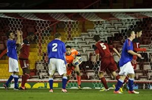 Images Dated 4th December 2012: Dramatic Save by Dylan Castanheira: FA Youth Cup Third Round, Bristol City U18s vs Ipswich Town U18