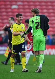 Middlesbrough v Bristol City Collection: Edwards and Gerken in Action: Middlesbrough vs. Bristol City