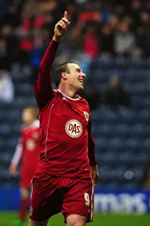 Preston V Bristol City Prints: Euphoria Unleashed: David Clarkson's Iconic Goal Celebration vs