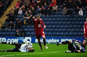 Preston V Bristol City Prints: Euphoria Unleashed: David Clarkson's Thrilling Goal Celebration vs