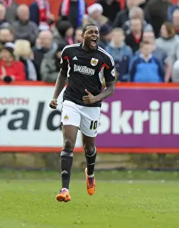 Tamworth V Bristol City Prints: Euphoria Unleashed: Jay Emmanuel-Thomas's FA Cup Goal Celebration for Bristol City