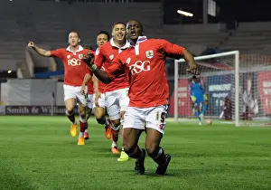 Swindon Prints: Euphoria Unleashed: Kieran Agard's Thrilling Goal Celebration (2015) - Bristol City FC