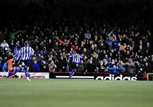 Bristol City V Sheffield Wednesday Prints: Euphoric FA Cup Moment: Clinton Morrison's Unforgettable Goal Celebration for Bristol City vs