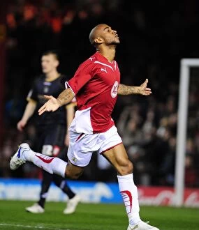 Images Dated 23rd March 2010: Euphoric Moment: Danny Haynes Thrilling Goal Celebration vs Barnsley (Championship, 23/03/2010)