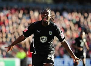 Barnsley V Bristol City Collection: Evander Sno's Double Debut: Scoring His First Two Goals for Bristol City Against Barnsley