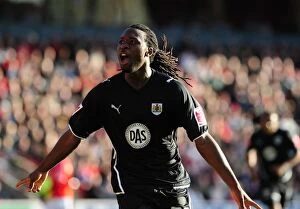 Images Dated 24th October 2009: Evander Sno's Double Debut Thriller: Scoring the Second Goal for Bristol City Against Barnsley